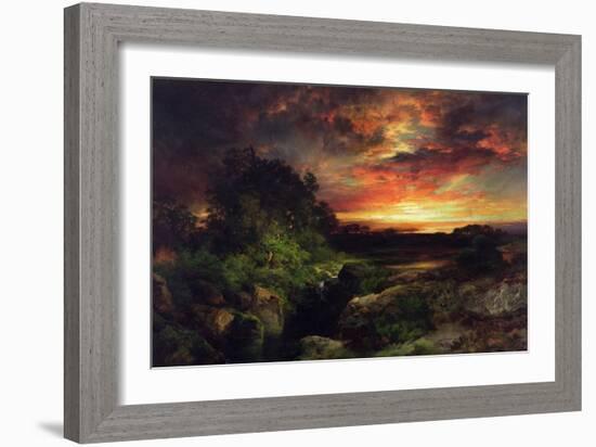 An Arizona Sunset Near the Grand Canyon, 1898-Thomas Moran-Framed Giclee Print