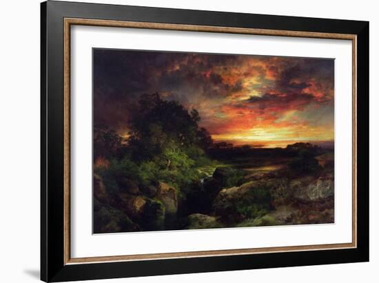 An Arizona Sunset Near the Grand Canyon, 1898-Thomas Moran-Framed Giclee Print