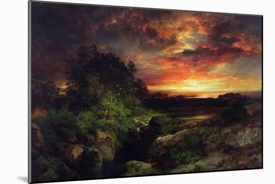 An Arizona Sunset Near the Grand Canyon, 1898-Thomas Moran-Mounted Giclee Print