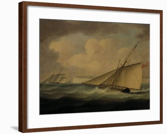 An Armed Cutter off the Coast-Thomas Buttersworth-Framed Giclee Print