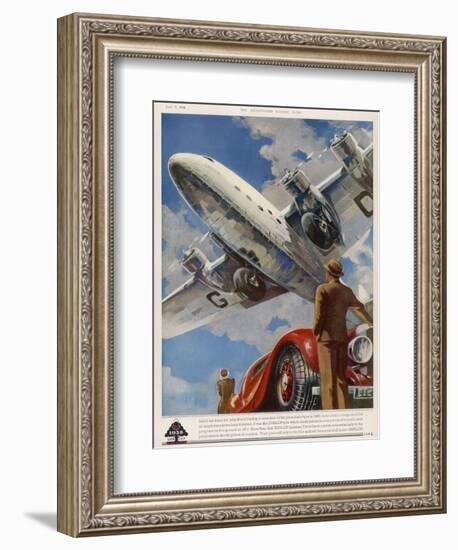 An Armstrong Whitworth "Ensign" of Imperial Airways Takes Off-null-Framed Premium Photographic Print