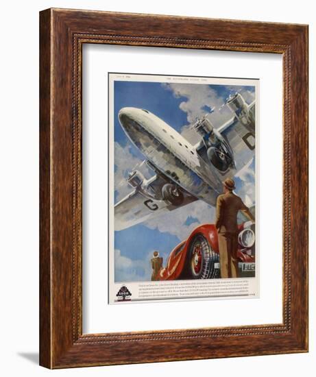 An Armstrong Whitworth "Ensign" of Imperial Airways Takes Off-null-Framed Premium Photographic Print