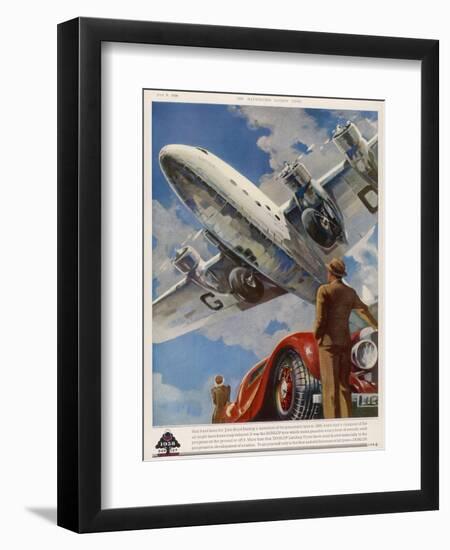 An Armstrong Whitworth "Ensign" of Imperial Airways Takes Off-null-Framed Premium Photographic Print
