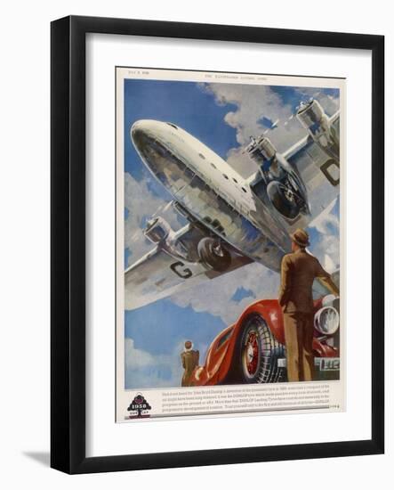 An Armstrong Whitworth "Ensign" of Imperial Airways Takes Off-null-Framed Photographic Print