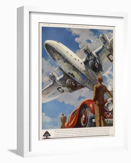 An Armstrong Whitworth "Ensign" of Imperial Airways Takes Off-null-Framed Photographic Print