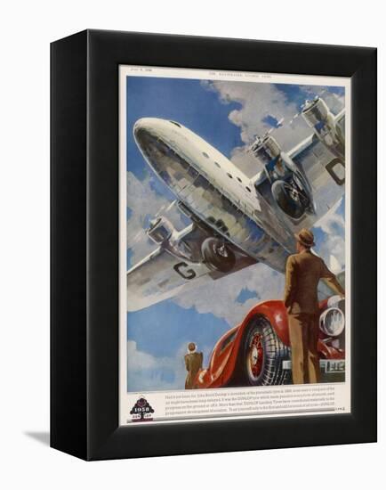 An Armstrong Whitworth "Ensign" of Imperial Airways Takes Off-null-Framed Premier Image Canvas