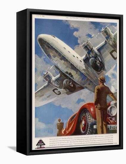 An Armstrong Whitworth "Ensign" of Imperial Airways Takes Off-null-Framed Premier Image Canvas