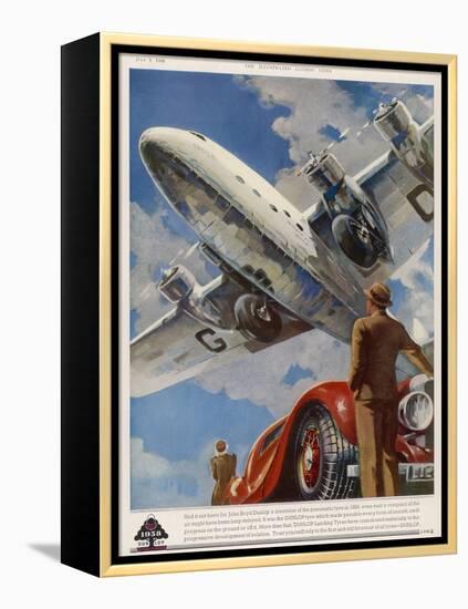 An Armstrong Whitworth "Ensign" of Imperial Airways Takes Off-null-Framed Premier Image Canvas