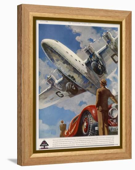 An Armstrong Whitworth "Ensign" of Imperial Airways Takes Off-null-Framed Premier Image Canvas
