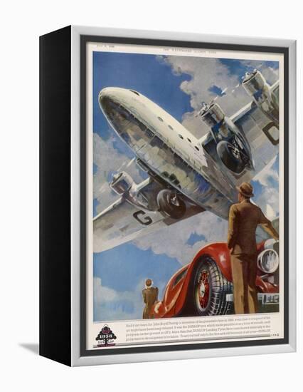 An Armstrong Whitworth "Ensign" of Imperial Airways Takes Off-null-Framed Premier Image Canvas