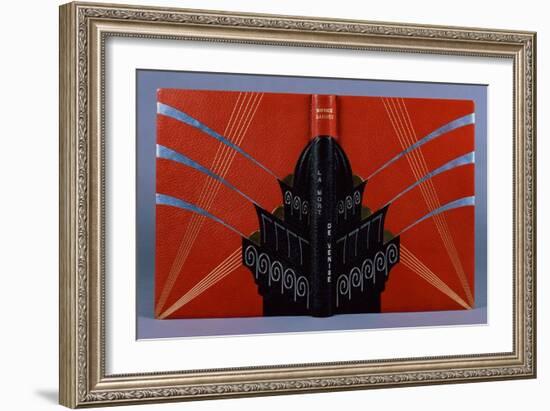 An Art Deco Binding of Orange Levant Morocco Designed by Henry De Waroquier (1881-1970), 1936-Adler & Sullivan-Framed Giclee Print