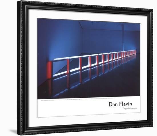 An Artificial Barrier Blue, Red and Blue Fluorescent Light (to Flavin Starbuck Judd)-Dan Flavin-Framed Art Print