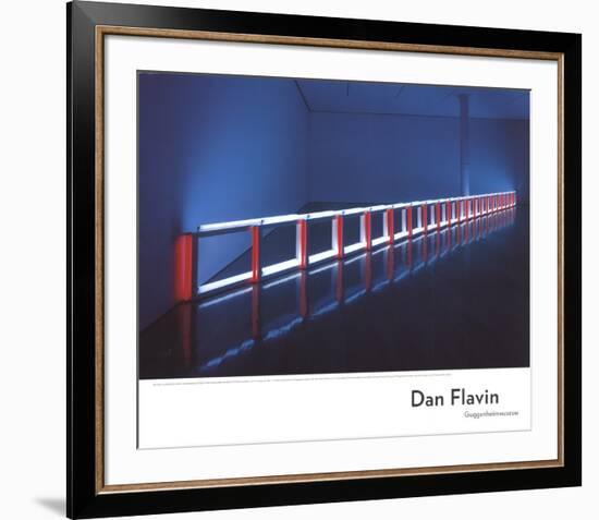 An Artificial Barrier Blue, Red and Blue Fluorescent Light (to Flavin Starbuck Judd)-Dan Flavin-Framed Art Print