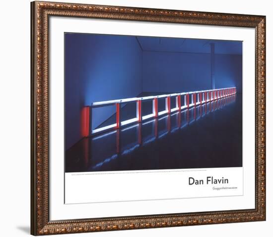 An Artificial Barrier Blue, Red and Blue Fluorescent Light (to Flavin Starbuck Judd)-Dan Flavin-Framed Art Print