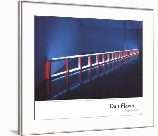 An Artificial Barrier Blue, Red and Blue Fluorescent Light (to Flavin Starbuck Judd)-Dan Flavin-Framed Art Print