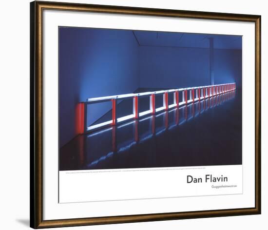 An Artificial Barrier Blue, Red and Blue Fluorescent Light (to Flavin Starbuck Judd)-Dan Flavin-Framed Art Print