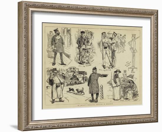 An Artist's Character Sketches in Berlin, II-Charles Stanley Reinhart-Framed Giclee Print