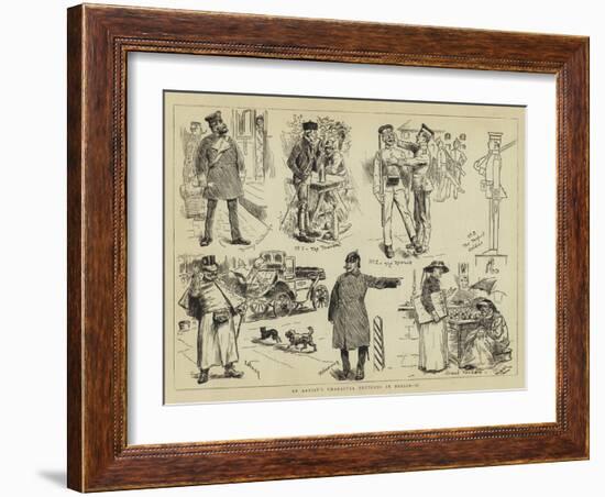 An Artist's Character Sketches in Berlin, II-Charles Stanley Reinhart-Framed Giclee Print