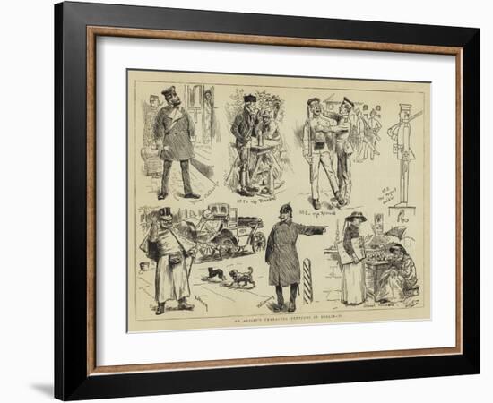 An Artist's Character Sketches in Berlin, II-Charles Stanley Reinhart-Framed Giclee Print