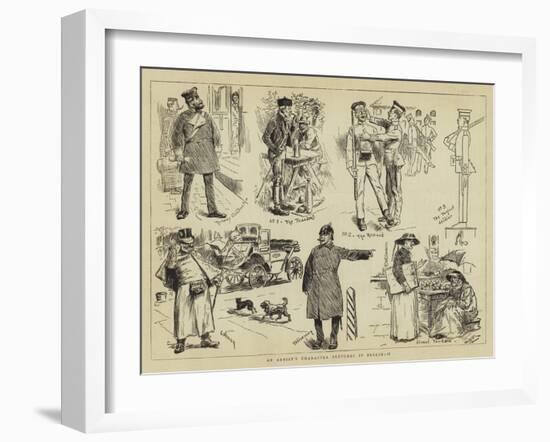 An Artist's Character Sketches in Berlin, II-Charles Stanley Reinhart-Framed Giclee Print