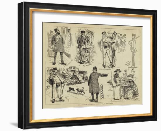 An Artist's Character Sketches in Berlin, II-Charles Stanley Reinhart-Framed Giclee Print