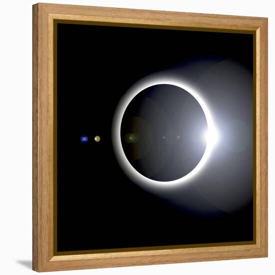 An Artist's Depiction of a Solar Eclipse-null-Framed Stretched Canvas