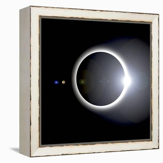 An Artist's Depiction of a Solar Eclipse-null-Framed Stretched Canvas