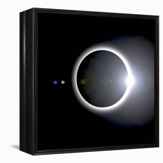 An Artist's Depiction of a Solar Eclipse-null-Framed Stretched Canvas