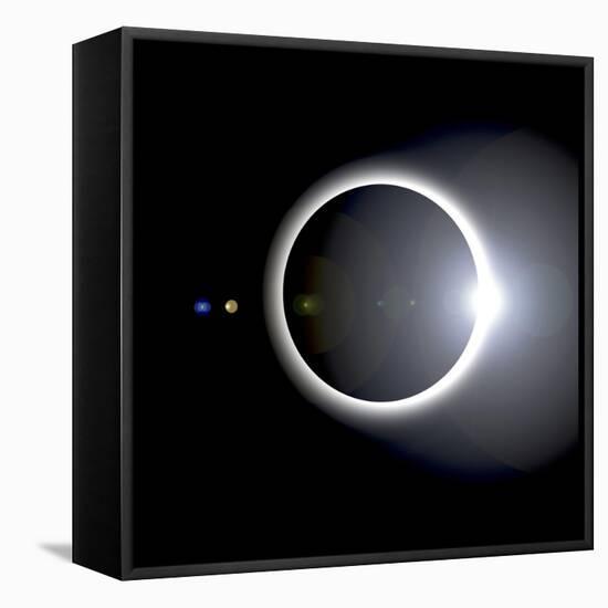 An Artist's Depiction of a Solar Eclipse-null-Framed Stretched Canvas