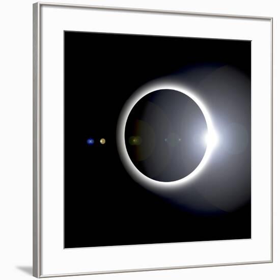 An Artist's Depiction of a Solar Eclipse-null-Framed Art Print