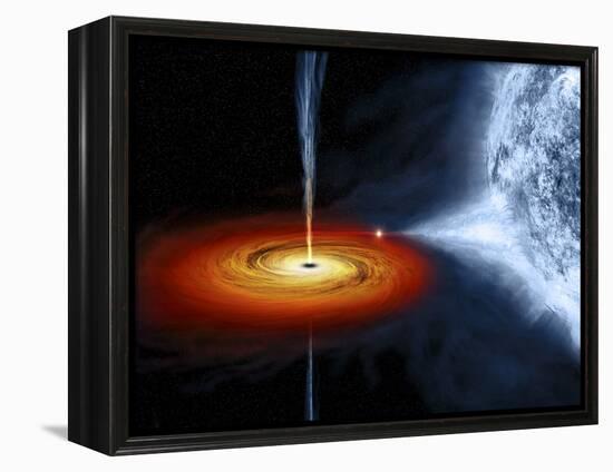 An Artist's Illustration of the Cygnus X-1 System-Stocktrek Images-Framed Stretched Canvas