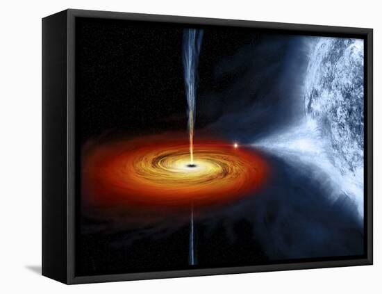 An Artist's Illustration of the Cygnus X-1 System-Stocktrek Images-Framed Stretched Canvas