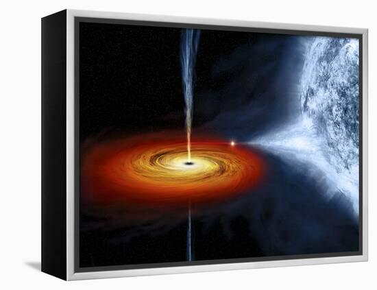 An Artist's Illustration of the Cygnus X-1 System-Stocktrek Images-Framed Stretched Canvas