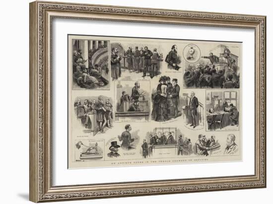 An Artist's Notes in the French Chamber of Deputies-null-Framed Giclee Print