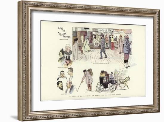 An Artist's Wanderings, in Paris and on the Way There-Phil May-Framed Giclee Print
