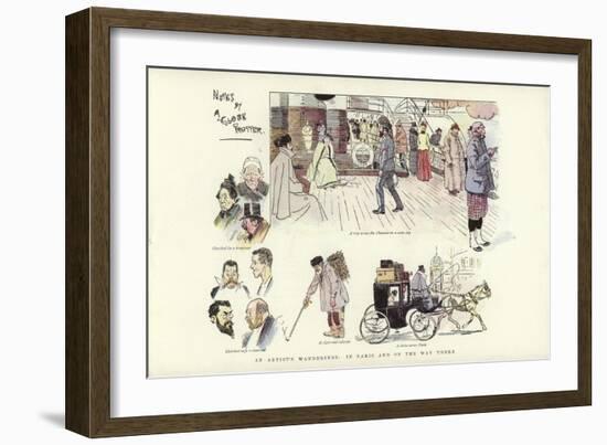 An Artist's Wanderings, in Paris and on the Way There-Phil May-Framed Giclee Print