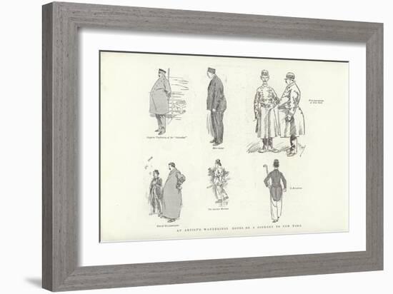 An Artist's Wanderings Notes on a Journey to New York-Phil May-Framed Giclee Print