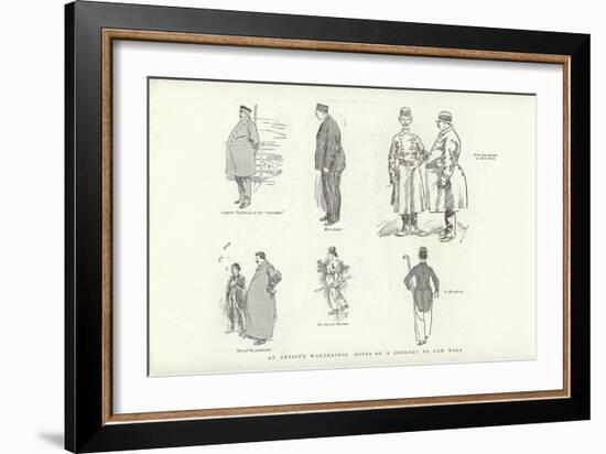 An Artist's Wanderings Notes on a Journey to New York-Phil May-Framed Giclee Print