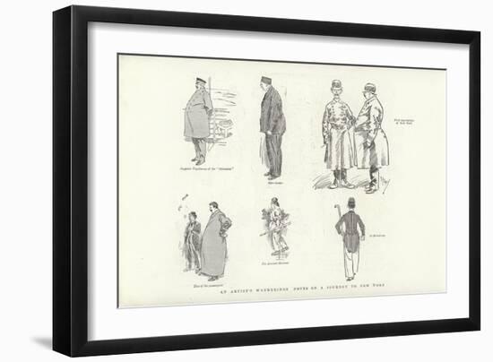 An Artist's Wanderings Notes on a Journey to New York-Phil May-Framed Giclee Print