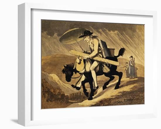 An Artist Traveling in Wales, England, 1799-Thomas Rowlandson-Framed Giclee Print