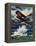 An Artists Impression of a Fairey Swordfish Sinking a U Boat in the North Sea, 1940-null-Framed Premier Image Canvas