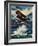 An Artists Impression of a Fairey Swordfish Sinking a U Boat in the North Sea, 1940-null-Framed Giclee Print