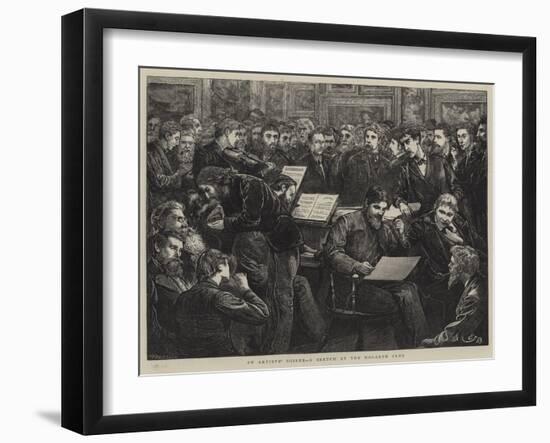 An Artists' Soiree, a Sketch at the Hogarth Club-Edward Frederick Brewtnall-Framed Giclee Print