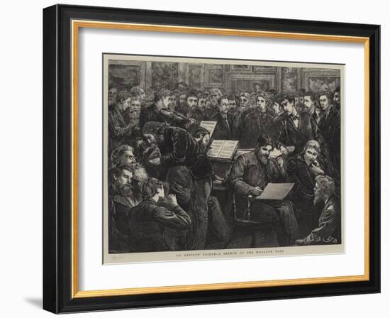 An Artists' Soiree, a Sketch at the Hogarth Club-Edward Frederick Brewtnall-Framed Giclee Print