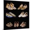 An Assortment of Arapaho, Crow, Western Sioux, Apache and Blackfeet Beaded Hide Moccasins-null-Mounted Giclee Print