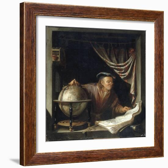 An Astronomer in his Study, 1672-Jan Adriensz van Staveren-Framed Giclee Print