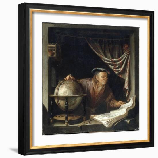 An Astronomer in his Study, 1672-Jan Adriensz van Staveren-Framed Giclee Print