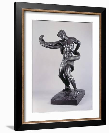 An Athlete Wrestling with a Python-Lord Frederic Leighton-Framed Photographic Print