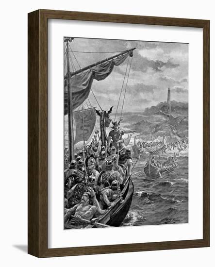 An Attack of the Danes on Ireland, 9th Century Ad-Henry Payne-Framed Giclee Print