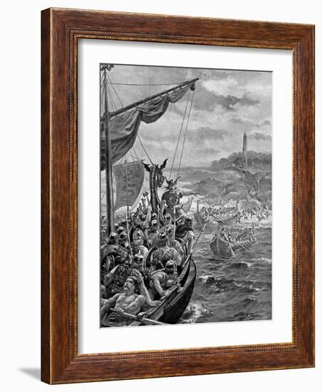 An Attack of the Danes on Ireland, 9th Century Ad-Henry Payne-Framed Giclee Print